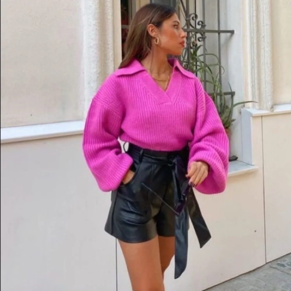 Zara Balloon Sleeve Knit Sweater Size Small​​​​